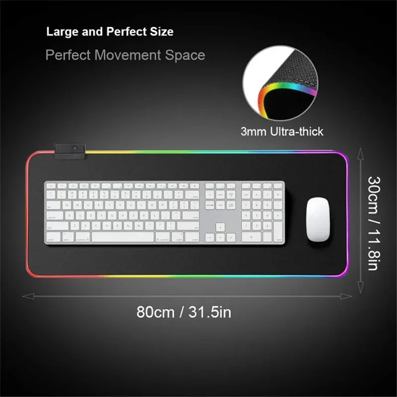 God Of War Large Kratos Atreus Mouse Pad RGB Glowing E-Sports Gamer Keyboard Rug with Extensible Phantom Color Carpet 500x1000