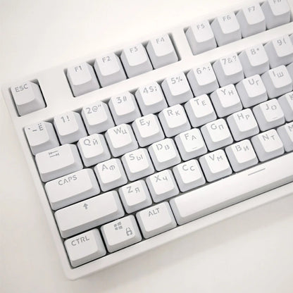 104 teclas retroiluminadas coreanas, francesas, rusas, españolas y alemanas para teclado mecánico con interruptores MX, perfil OEM, teclas ABS DIY