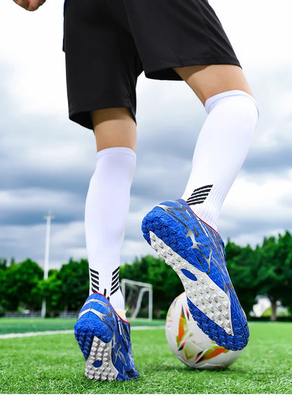 Neue Herren-Fußballschuhe TF Sport Trainings-Soccer-Schuhe, weich, ultraleicht, atmungsaktiv, professionelle Unisex-Sneaker, Rasen-Stollenschuhe für Matches