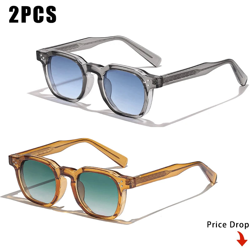 1/2/3 Pairs CATERSIDE Fashion Men Sunglasses Retro Brand Design Polycarbonate Frame Sun Glasses Women Travel Party Eyeglasses
