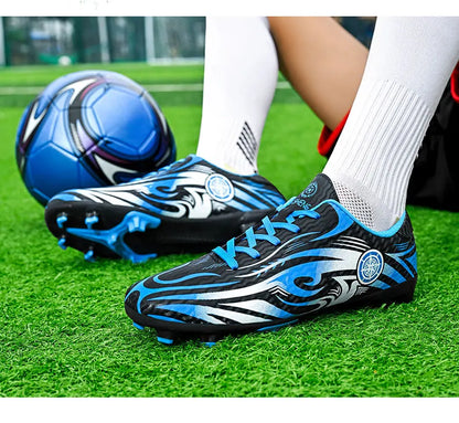 Chaussures de football originales pour hommes, chaussures d'entraînement en plein air, antidérapantes, chaussures de football pour enfants, à crampons longs, chaussures de futsal pour hommes, taille 32-45