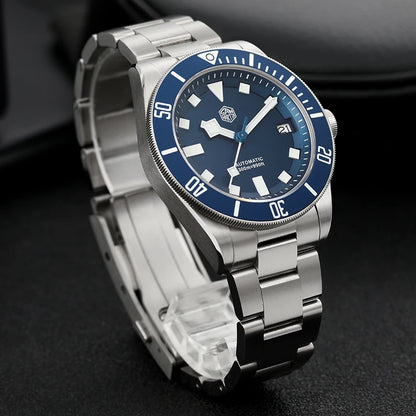San Martin SN0121TD Titan-Taucheruhr ST2130 Automatikwerk Uhren Grade5 Titan 120 Klicks wasserdicht 300m Armbanduhr