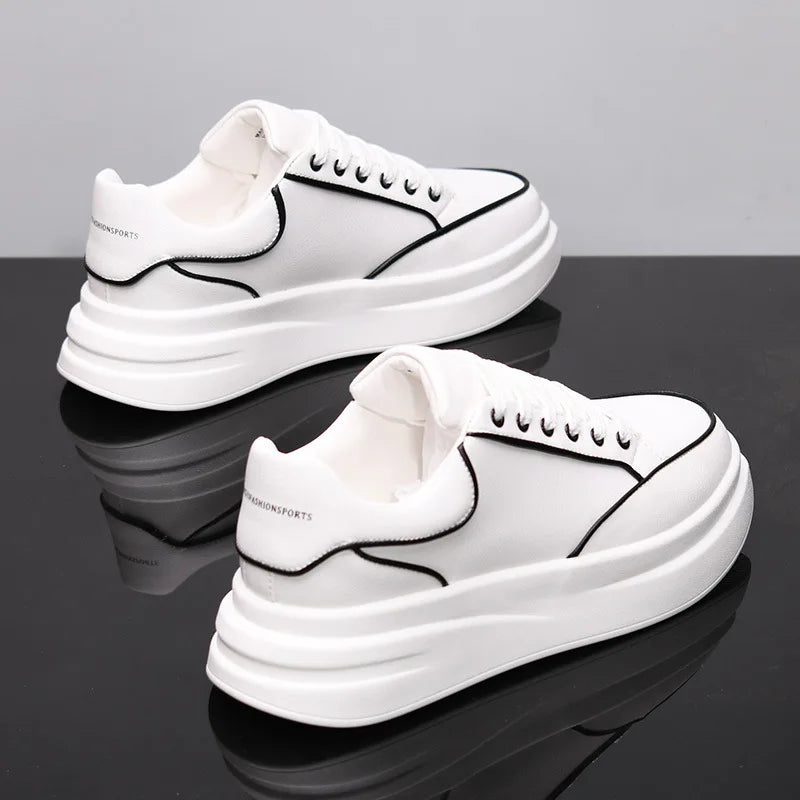 Kleine witte schoenen voor koppels Heren- en damesschoenen Sportschoenen Heren-sneakers Met verhoogde binnenzool Casual sportschoenen