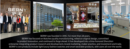 BERNY Watch for Men Rectangle Japan Quartz Wristwatch Waterproof Business Rectangular Dress Male Clock Top Genuine Leather Strap