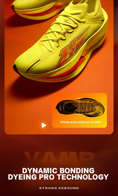 QIAODAN Feiying Plaid 3 Chaussures de course pour homme à semelle en carbone, baskets de marathon, chaussures de sport à amorti rebondissant QDB023262290
