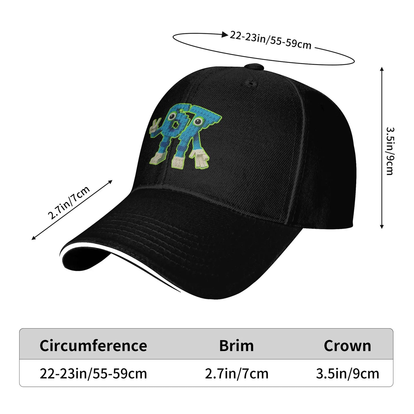67 Meme Character Brainrot Casual Baseball Cap Summer  Trucker Hat High Quality Outdoor Sports Hip Hop Hats Unisex Baseball Caps