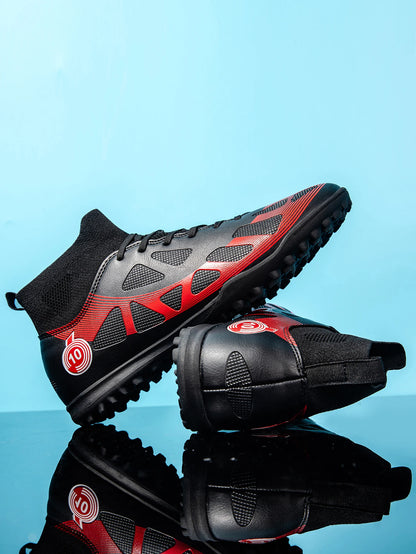 High Quality TF Football Boots for Men and Women, PU Fabric Upper, Rubber Cleats, Non-Slip Training Football Shoes