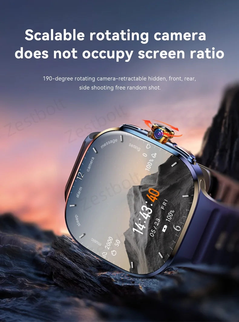 M99 Smartwatch 5G With 2.4inch Amoled Screen 900W Rotating Camera WIFI GPS Position Compass NFC Bluetooth Smart Watch Men Women