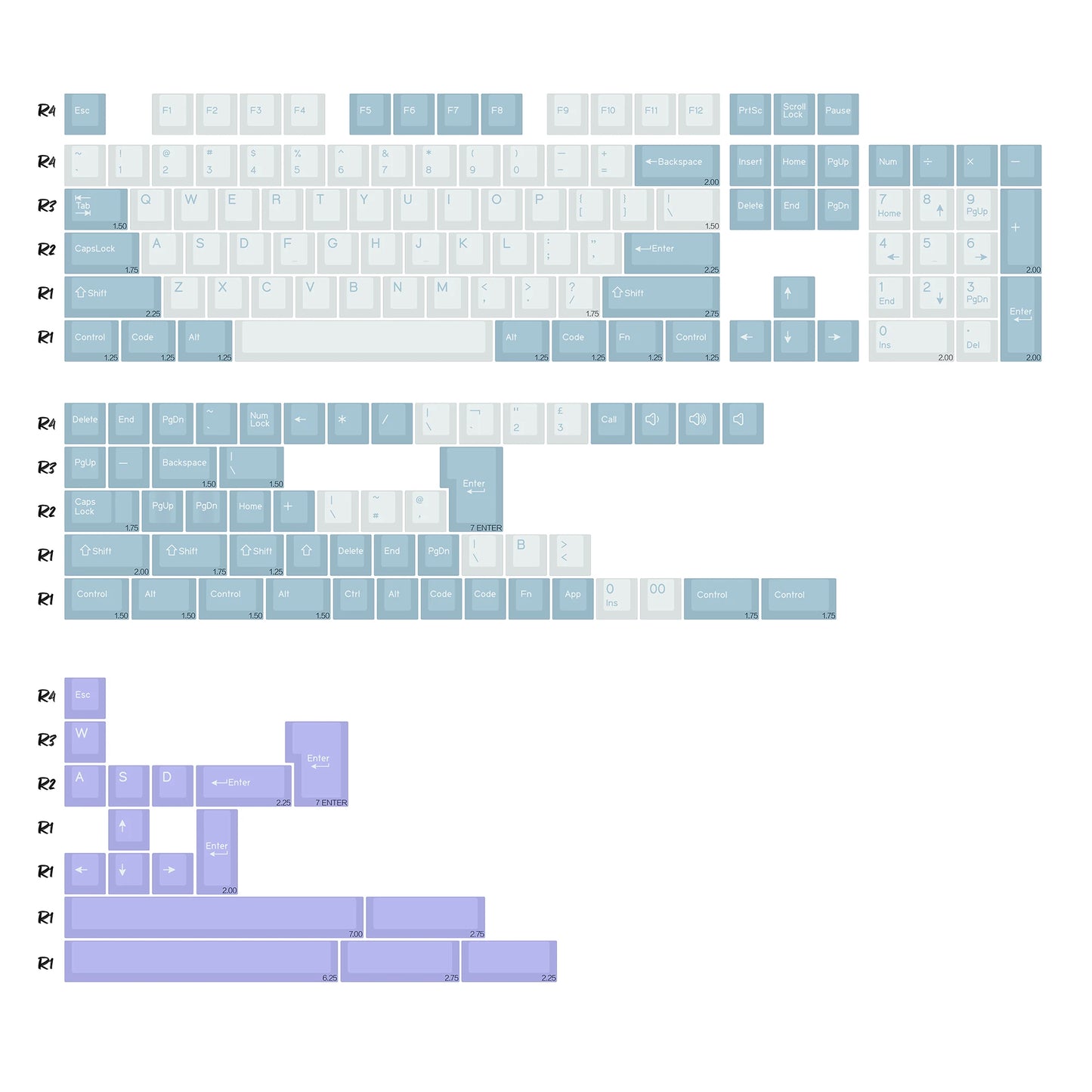 KBDiy 174 tasti/set keycap PBT GMK Apollo double shot minimalisti profilo ISO Cherry per tastiera meccanica da gaming compatibile MX