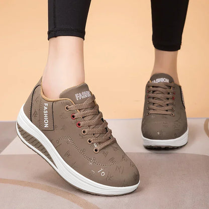 Women Outdoor Thick Bottom Swinging Casual Shoes Fashion Platform Large 42 Flat Bottom Walking Sports Shoes Walking and Running