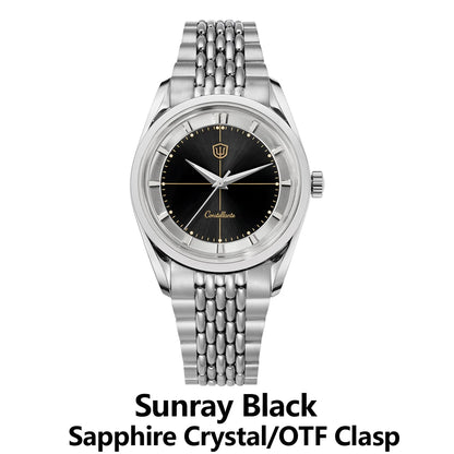 Watchdives WD1954 Arctic Classic 36mm Watch VH31Sweep Second Movement 316L Stainless Steel Watches Sapphire Crystal Luminova