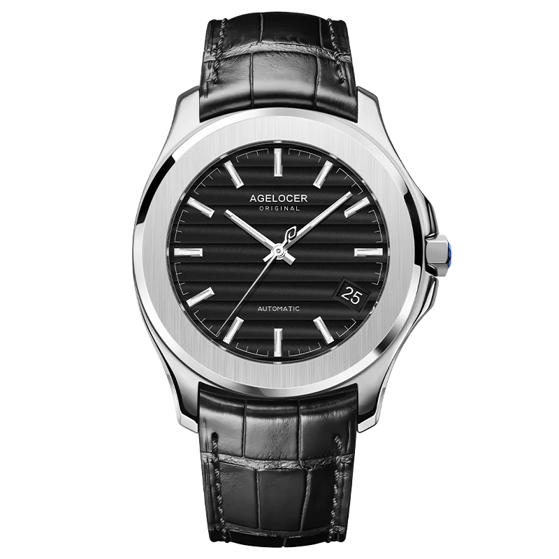 AGELOCER Original Baikal Watch Men's Luxury Gold Watch Big Calendar Business Automatic Mechanical Watch Birthday Gift for Men