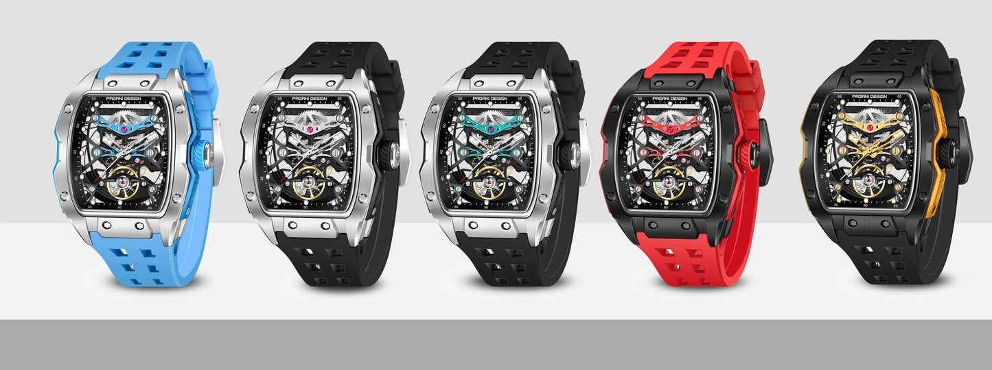 PAGANI DESIGN New Men's Watch Luxury Sapphire Crystal Stainless Steel Automatic Mechanical Watch Business Casual Skeleton Dial