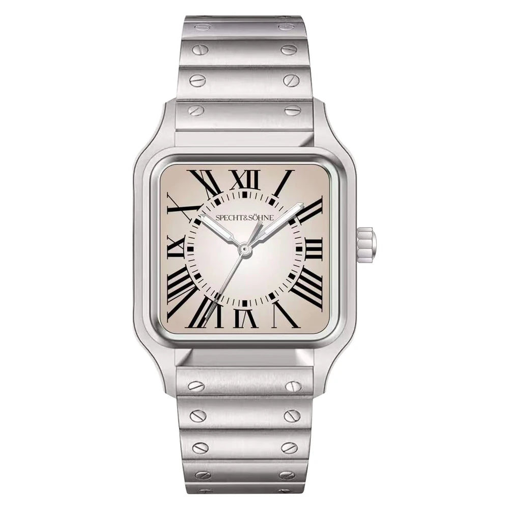 2025 New 34MM Specht & Söhne Quartz Watches Japan VH31 Movt Sapphire Blue Color Ultrathin Stainless Steel Relogio Masculino