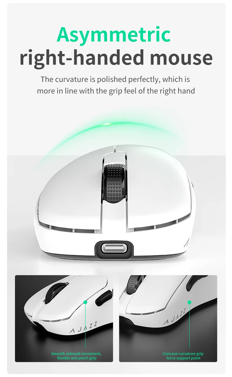 Mouse wireless AJAZZ AJ179 NL Star Flash Version, 3 modalità, bassa latenza, lunga autonomia, leggero e personalizzato, per ufficio e gaming