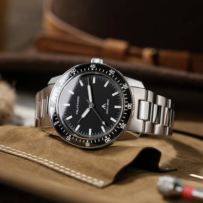 MILITADO ML25 Quartz Dive Watch VH31 Sweep Second Sapphire Crystal 200M Waterproof BGW9 Lume Ceramic Bezel Men Watch