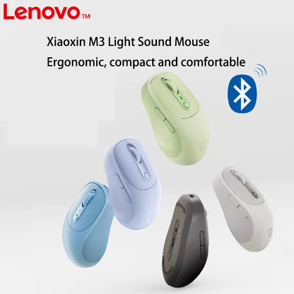 Muis Lenovo Xiaoxin Bluetooth Draadloze Muis M3 Twilight Gray Stil Licht Geluid Drie Bluetooth Kantoormuis