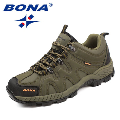 BONA Novedad Estilo Clásico Zapatillas de Senderismo para Hombre con Cordones Zapatillas Deportivas para Hombre Outdoor Jogging Trekking