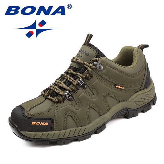 BONA Novedad Estilo Clásico Zapatillas de Senderismo para Hombre con Cordones Zapatillas Deportivas para Hombre Outdoor Jogging Trekking