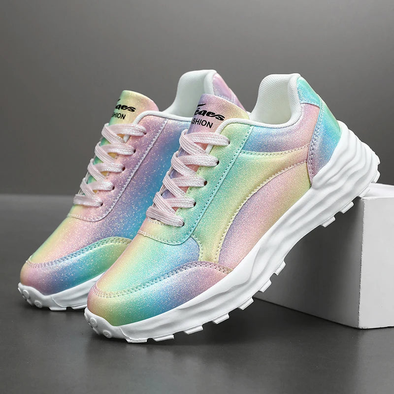 New Summer Fashionable Womens Sports Shoes Versatile Lightweight and Durable Running Shoes Shock-absorbing Daily Walking Shoes