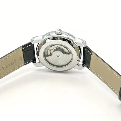 Automatinis mechaninis vyriškas laikrodis – elegantiškas skeleto dizainas, madingas „business casual“ stilius, korpusas iš lydinio ir odinis dirželis, be baterijos