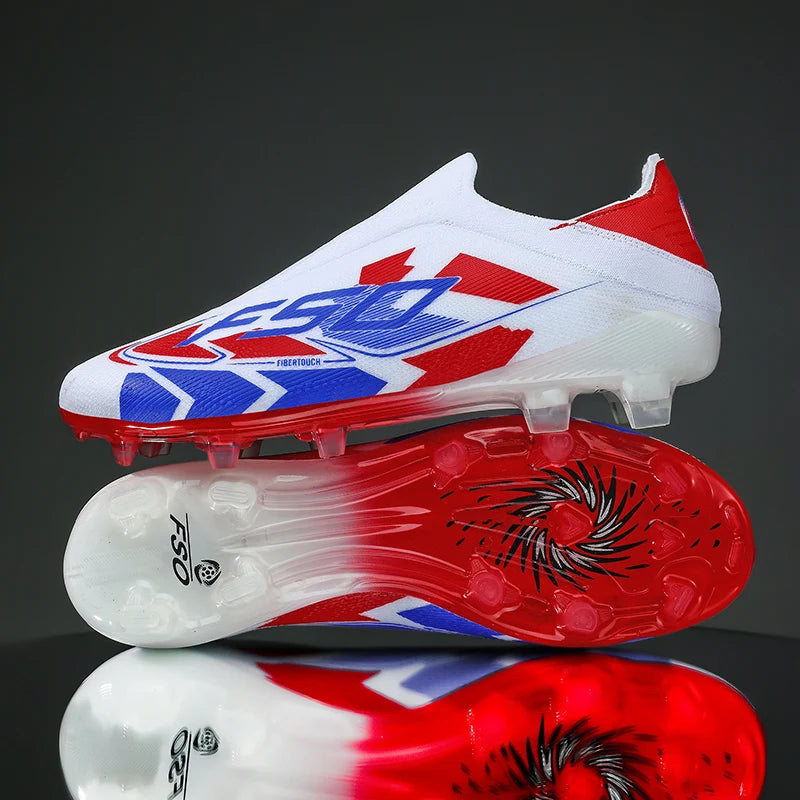 Nouvelles chaussures de football pour hommes, crampons de haute qualité, bottes de football pour terrain en herbe, idéales pour les matchs en extérieur, baskets légères mi-hautes, très vendues, antidérapantes, pour l'e
