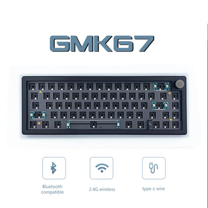 GMK67 Mechanical Keyboard KIT Bluetooth 5.0/2.4G kabelloses/kabelgebundenes Gaming-Keyboard mit Gasket-Mount – anpassbares Keyboard-Kit