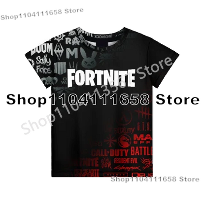 Presentes de Aniversário T-shirt F-Fortnite 3D Print Banana Peely Team Leader Bear para Homem, Tee Battle Royale Gaming, Top de Verão