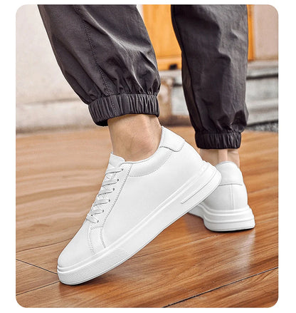 Baskets pour homme, chaussures rehaussantes, semelles rehaussantes, talons hauts de 6 à 10 cm, chaussures en cuir, chaussures de sport, chaussures pour homme