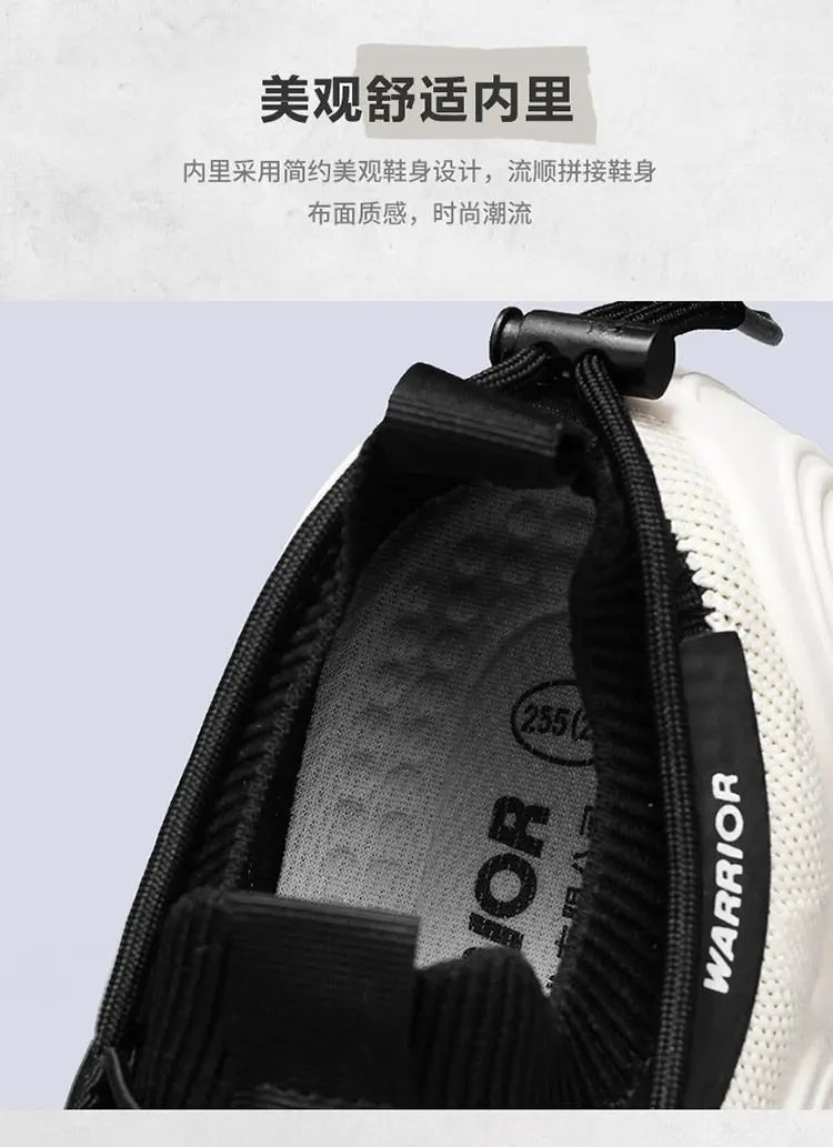 Warrior Original Brand Men's Sneaker Trend Mesh Breathable Soft Design Sports Shoes Summer Walking Jogging Men Casual Shoes