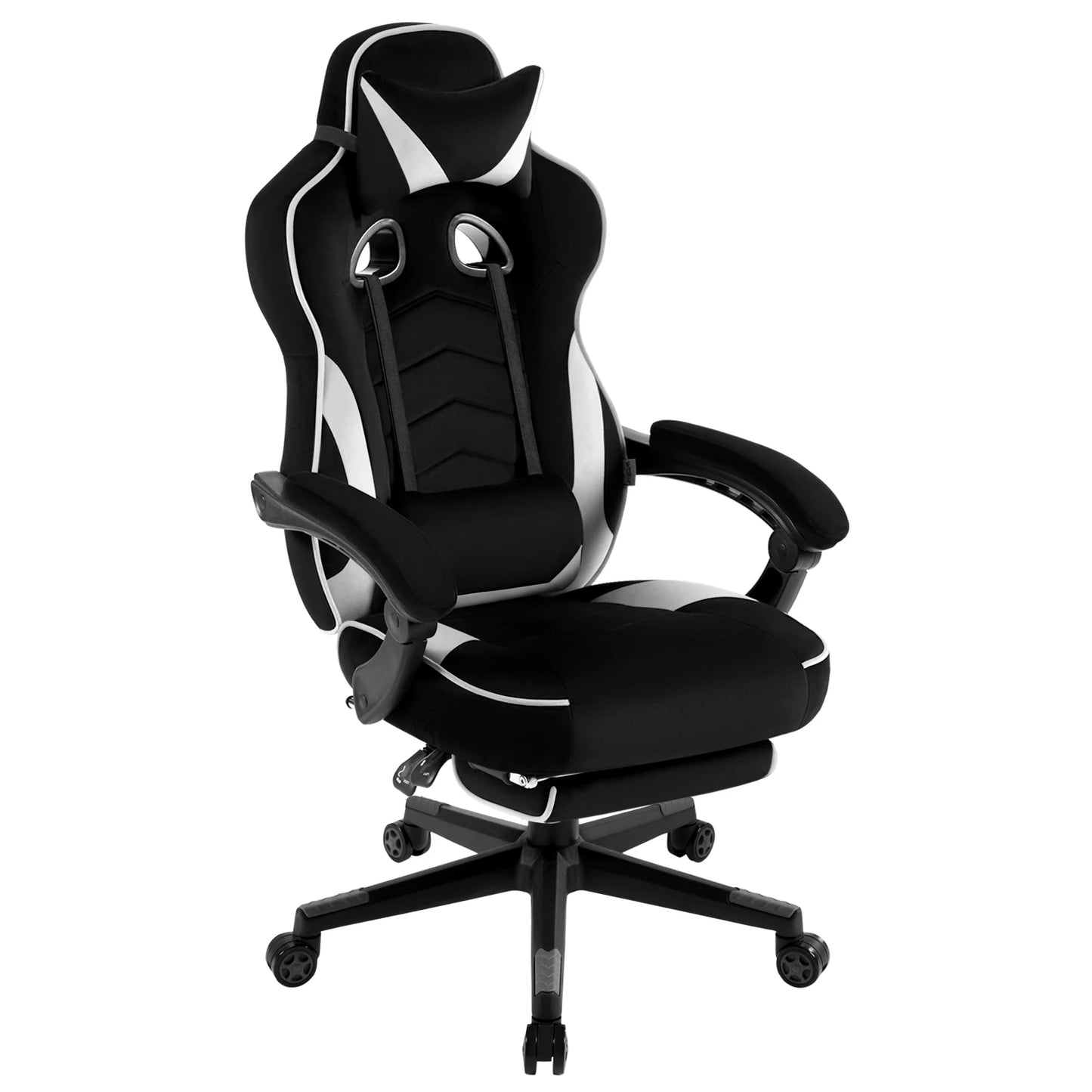 WOLTU Gaming Racing Chair Ergonomic Swivel Computer Chair with Footrest, Lumbar Support, Headrest, Adjustable Gamer Office Chair
