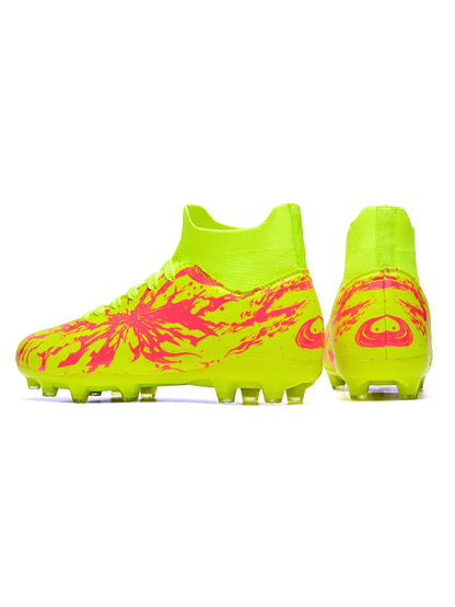 Chaussures de football pour hommes AG FG, chaussures de football pour terrain ferme, respirantes, en PU, anti-abrasion, pour les matchs et l'entraînement quotidien des adultes