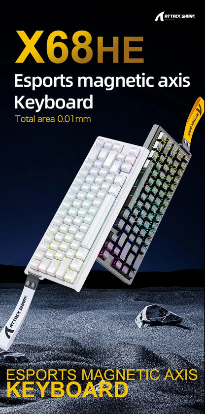 Magnetic Switch Keyboard ATTACK SHARK X68HE X68PRO HE and FREEWOLF F68 Wired F68Pro Wireless for Pro Gaming 0.01mm Rapid Trigger