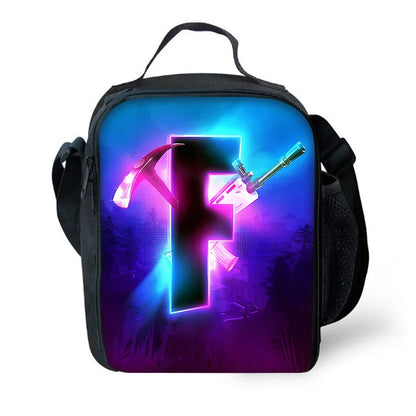 Child School Backpack with Lunch Bags ,Pencil Bags ,Hot Game Design-F-FortniteS School Bags for Boys Girls Best Gift