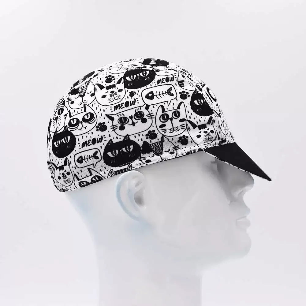 Cool style Cycling Caps Summer Breathable Sports Bicycle Hats Quick Dry Polyester Black Blue Bike Hats Classical Retro Runing