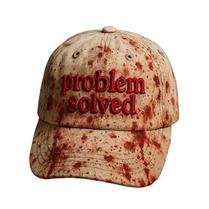 Problème de broderie sur le thème d’Halloween résolu : casquette sanglante d’horreur, idéale pour les fêtes d’Halloween, les accessoires de cosplay et les cadeaux