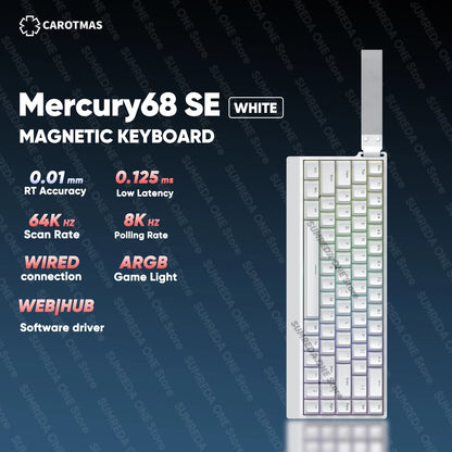 IROK Carotmas Mercury68 Max mars68 pro Mercury 68 teclado mecánico magnético gaming Rapid Trigge 0.001 8K con cable para gamers