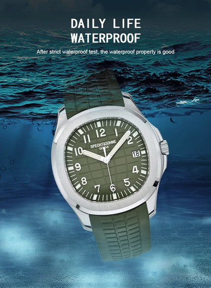 Specht&Sohne 40MM Automatic Mechanical Watch For Men Miyota 8215 Movt Sapphire Crystal 5167 Sports Wristwatch 50M Waterproof