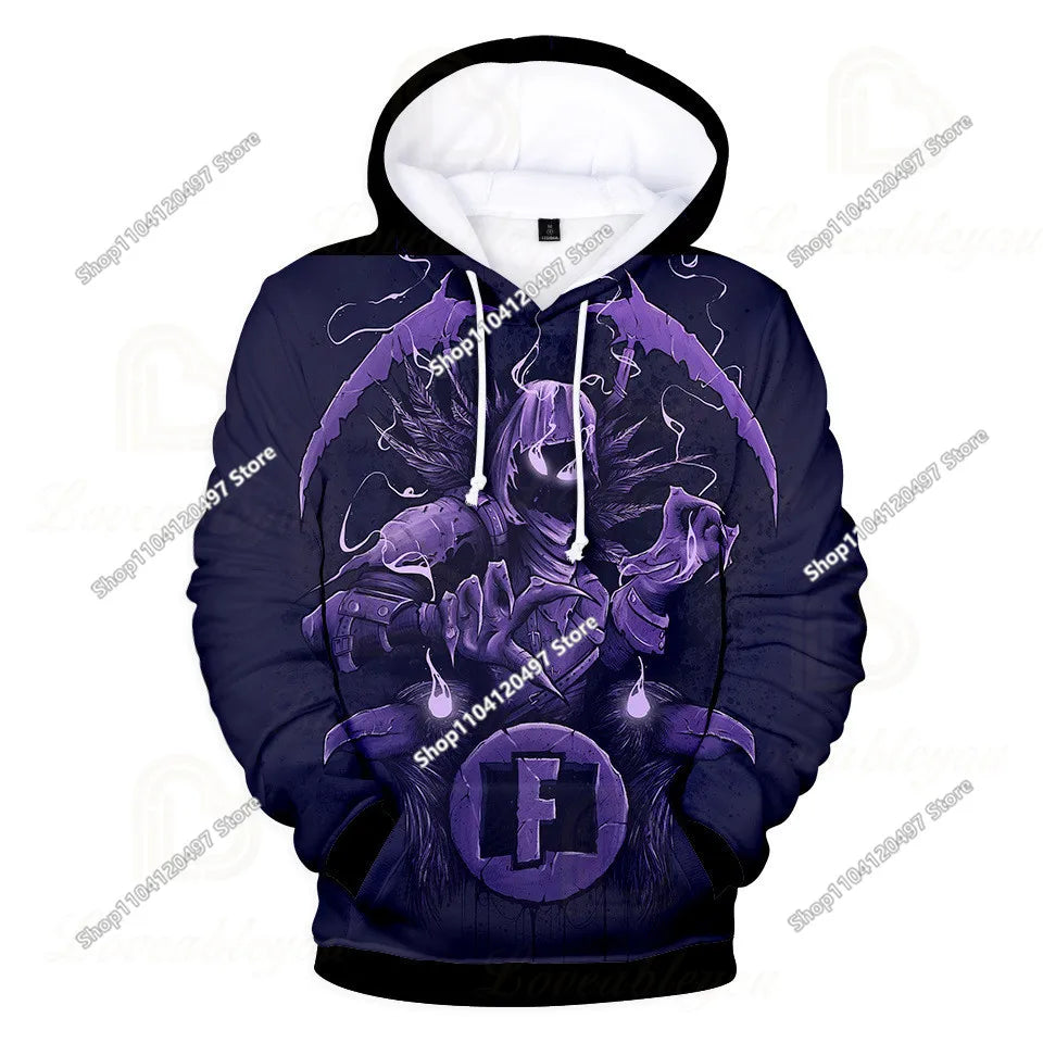Game Fortnite Hoodies Teenager Boys Hoodie Kids Sweatshirts Cartoon Leisure Outerwear Children Cosplay Pullovers Streetwear Gift