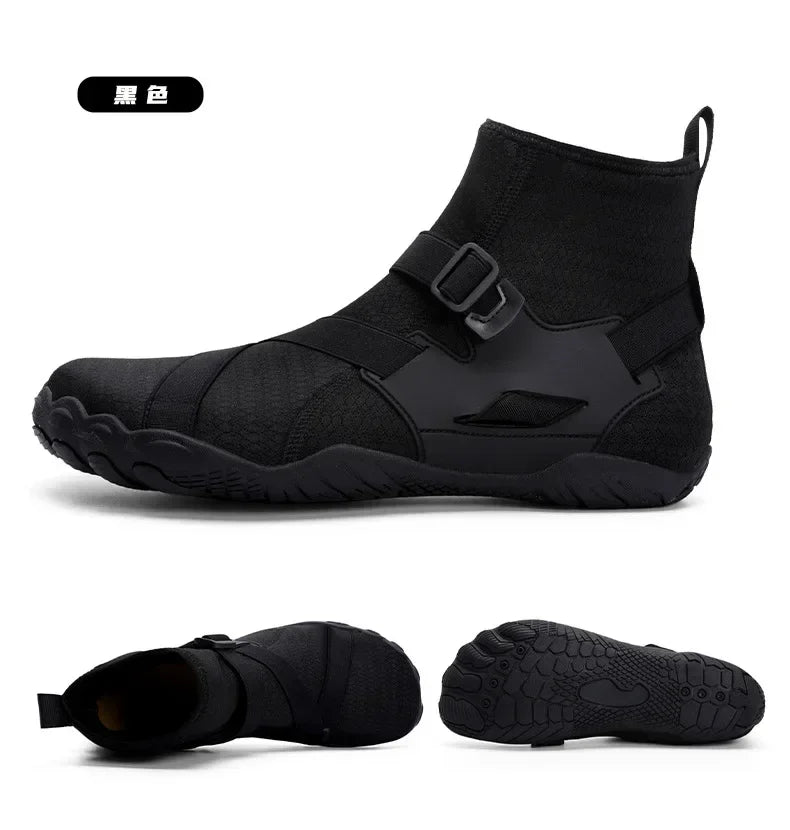 Zapatillas deportivas de exterior para senderismo y vadeo, unisex, para natación, calzado acuático de caña alta barefoot, zapatos aqua para playa, fitness, buceo y surf
