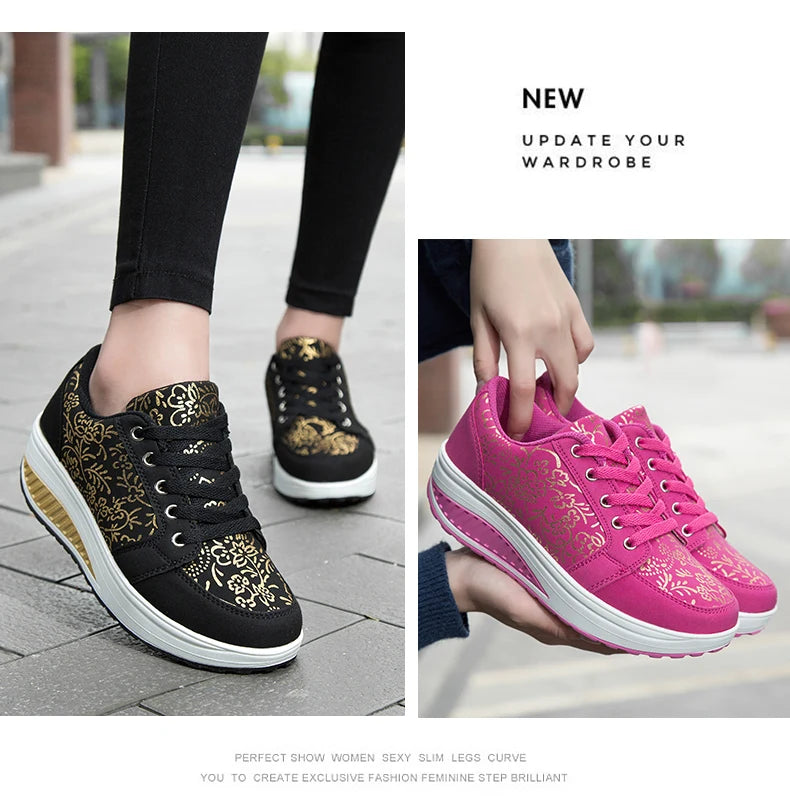 Damen-Leder-Sneaker, lässig, modisch und bequem – Plateau-Walking-Schuhe, Keilabsatz-Mokassins, atmungsaktive Loafer, Damenschuhe