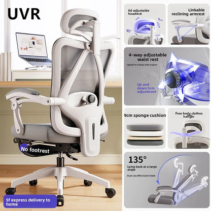 UVR Gaming Computer Chair Ergonomic Design Furniture Field Adjustable Swivel Chair Mesh Office Chair Home Athletics Chair
