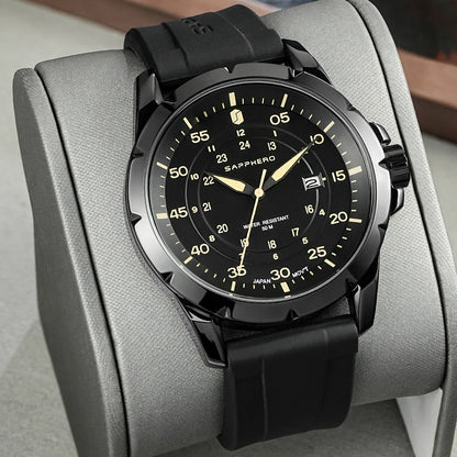 SAPPHERO Men’s Watch – Luxury quartz watch, water-resistant to 50 m, featuring an imported movement and a stainless steel case – An ideal gift idea for men.