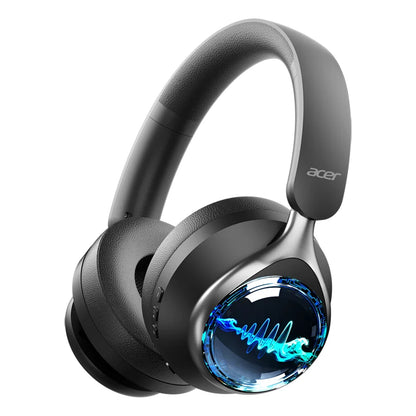 Acer Casques Sans Fil Bluetooth 6.0 avec Éclairage RGB Cool, Pliables Over-Ear, Effets Stéréo pour Voyage, Maison et Bureau