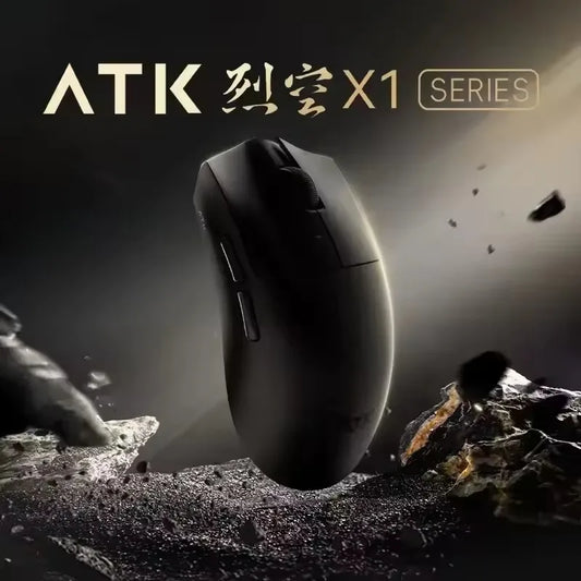 Ratón inalámbrico Bluetooth ATK X1 Series Paw3950/Ultra 8k ultraligero de 49g, ratón de tres modos para gamers FPS, regalo personalizado