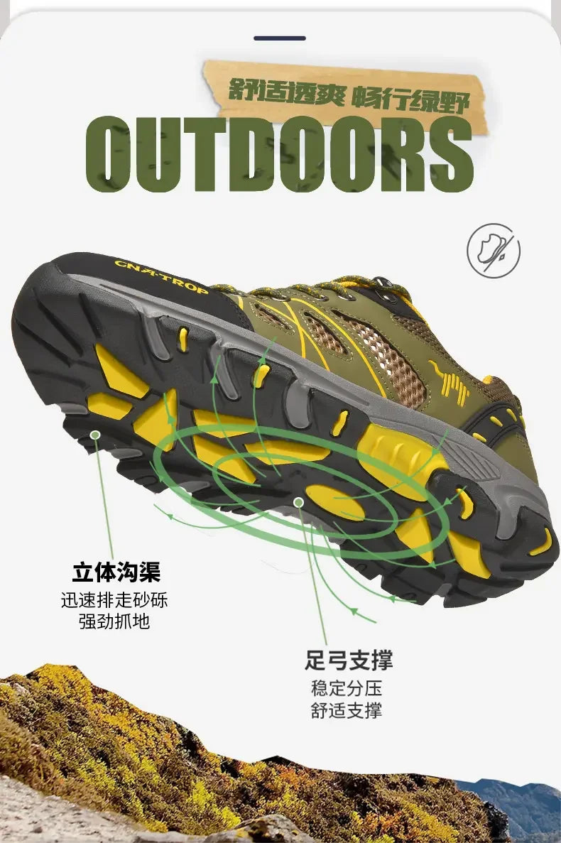 Men's Hiking Shoes Breathable Mesh Sports Summer Outdoor Wear-resistant Hiking and Hunting Tactical Shoes