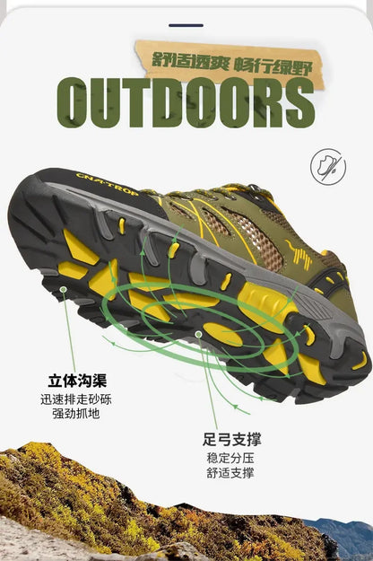 Men's Hiking Shoes Breathable Mesh Sports Summer Outdoor Wear-resistant Hiking and Hunting Tactical Shoes