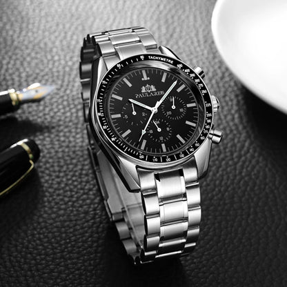PAULAREIS P Brand Luxury Men Mechanical Watches Calendar Business Watch Men's Sports Waterproof Stainless Steel Automatic Watches