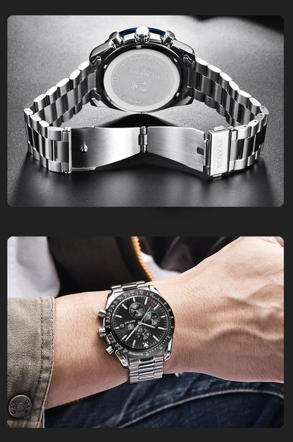 Ceas pentru bărbați BENYAR 5140, ceas sport casual, ceas de lux cu cuarț rezistent la apă, cronograf militar de marcă de lux.