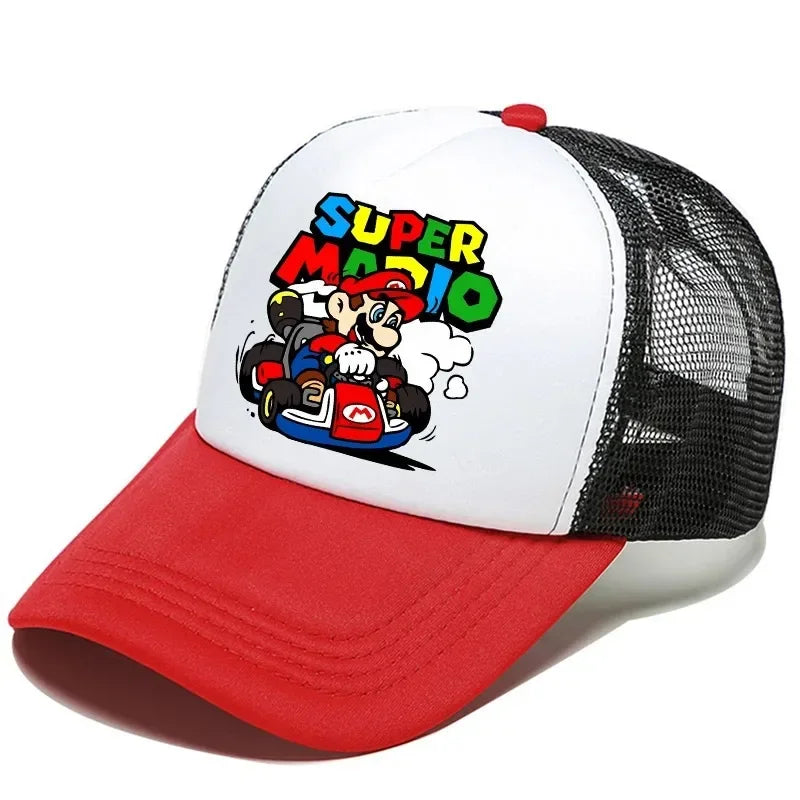 Mario – ležérne bejzbalové slnečné čiapky – akčné univerzálne polyesterové čiapky – detské – pre vodičov nákladných vozidiel – doplnky pre dospelých – nastaviteľné – anime príslušenstvo
